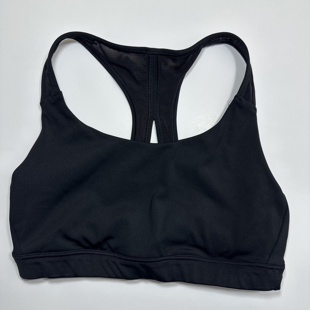 Athleta Racerback Sports Bra Womens Small Black Mesh